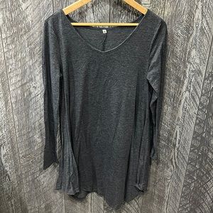 Gray long sleeve swing dress